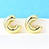 Rack Plating Brass C-shape Stud Earrings EJEW-G288-32D-G-4