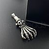Skull Skeleton Hand Pendant Vintage Punk Stainless Steel Necklace Jewelry KH6935-3