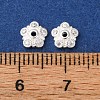 S925 Sterling Silver Clear Cubic Zirconia Bead Caps STER-A047-07B-S-3