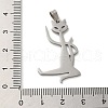 Non-Tarnish 304 Stainless Steel Pendants STAS-O005-05P-3