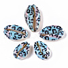 Printed Natural Cowrie Shell Beads SSHEL-R047-01-B05-2