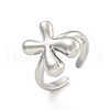 Brass Letter Open Cuff Rings for Women RJEW-G313-01X-P-1