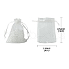 40Pcs 4 Colors Organza Bags Jewellery Storage Pouches Wedding Favour Party Mesh Drawstring Gift OP-FS0001-03B-4