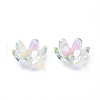 Plating Rainbow Opaque Acrylic Beads SACR-K004-01-2