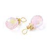 Rack Plating Brass with Glass Pendant KK-C023-02-4