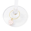 12Pcs Heart with Constellation Alloy Enamel Wine Glass Charms Sets AJEW-JO00230-02-4