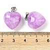Dyed Natural Jade Pendants G-J386-H14-P-3