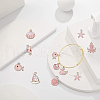 Ocean Theme Alloy Enamel Pendants ENAM-BC0001-04-5