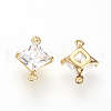 Brass Cubic Zirconia Links KK-Q669-40G-2