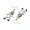 Human with Evil Eye Baking Paint Glass Seed Beads Resin Dangle Earrings EJEW-MZ00431-03-4