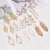 ANATTASOUL 9 Pairs 9 Style Alloy Long Dangle Earrings EJEW-AN0004-20-7