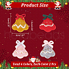 8Pcs 4 Colors Wool Felt Craft Christmas Bell DIY-NB0008-88-2