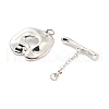 Rack Plating Brass Toggle Clasps KK-P243-08P-2