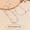 Bohemian Vacation Style Glass Teardrop Cube Round Beaded Long Women's Vintage Fashion Necklaces OA6188-2-2