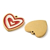 Ion Plating(IP) 304 Stainless Steel Enamel Charms STAS-M102-09G-2