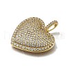 Brass Micro Pave Cubic Zirconia Pendants KK-C090-44G-2
