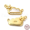 925 Sterling Silver Micro Pave Cubic Zirconia Pendants STER-I010-08G-3