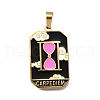 Tarot 304 Stainless Steel Enamel Pendants STAS-M119-09U-G-1