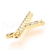 Brass Micro Pave Cubic Zirconia Charms ZIRC-O037-01G-3