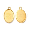 Ion Plating(IP) 304 Stainless Steel Pendant Cabochon Settings X-STAS-F167-12G-2