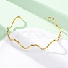 304 Stainless Steel Cuff Bangle for Women BJEW-C076-05G-2