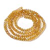 Electroplate Transparent Glass Beads Strands EGLA-A035-T3mm-L04-1