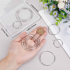 Beebeecraft 4Pairs 4 Styles 304 Stainless Steel Hoop Earrings EJEW-BBC0001-41-3