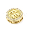 Brass Micro Pave Clear Cubic Zirconia Multi-Strand Links KK-D325-04G-2