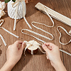 20 Yards Cotton Flower Lace Trim Ribbon OCOR-WH0097-45-3