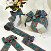 Ethnic Style Polyester Jacquard Flower Ribbons SRIB-WH0011-263A-6