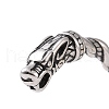 304 Stainless Steel Dragon Open Cuff Bangle for Men Women BJEW-M230-07AS-4