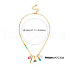 Hamsa Hand & Evil Eye & Pepper Alloy Enamel & Plastic Pearl Pendant Necklaces for Women FS-WG9A1DD-02-2