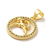 Zodiac Theme Brass Micro Pave Cubic Zirconia Pendants KK-M273-05L-G-2
