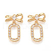 Brass Micro Pave Cubic Zirconia Pendants KK-N263-48G-1