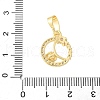 Brass Micro Pave Cubic Zirconia Pendants KK-D357-04A-G-3