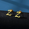 201 Stainless Steel Stud Earrings WG24A34-26-1