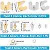 Unicraftale DIY Cone Charm Cuff Ring Making Kit STAS-UN0039-59-3