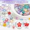 SOFPLATE 200Pcs Spray Painted Glass Beads GLAA-SP0001-06-2