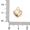 Three-Dimensional Heart Brass Pendants KK-V006-03G-03-4