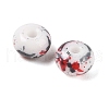 Opaque Spray Painted Glass Beads X1-GLAA-G118-01R-2