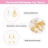 SUPERFINDINGS 100Pcs 2 Colors Brass Charms KK-FH0007-29B-4