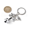 3Pcs Alloy & Wood Keychain KEYC-JKC01187-5