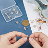 DICOSMETIC 10Pcs Brass Cubic Zirconia Ear Stud Findings KK-DC0004-33-3
