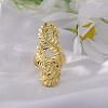 Brass Adjustable Finger Rings for Women AX2322-5