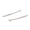 925 Sterling Silver Micro Pave Cubic Zirconia Earring Settings Findings STER-B003-19P-2