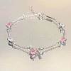 Alloy Pave Cubic Zirconia Bowknot Link Bracelets WG9EBEA-05-1