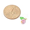 4Pcs Flower Shape Synthetic Shell Charms PALLOY-JF03862-4