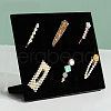 6-Slot Velvet Hair Claw Clip Organizer Holder for Women Girls PAAG-PW0017-04B-1