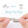 3Pcs 3 Styles 304 Stainless Steel Slide Lock Clasps FIND-UN00011-4