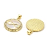 Brass Micro Pave Cubic Zirconia Pendants KK-K365-03G-2